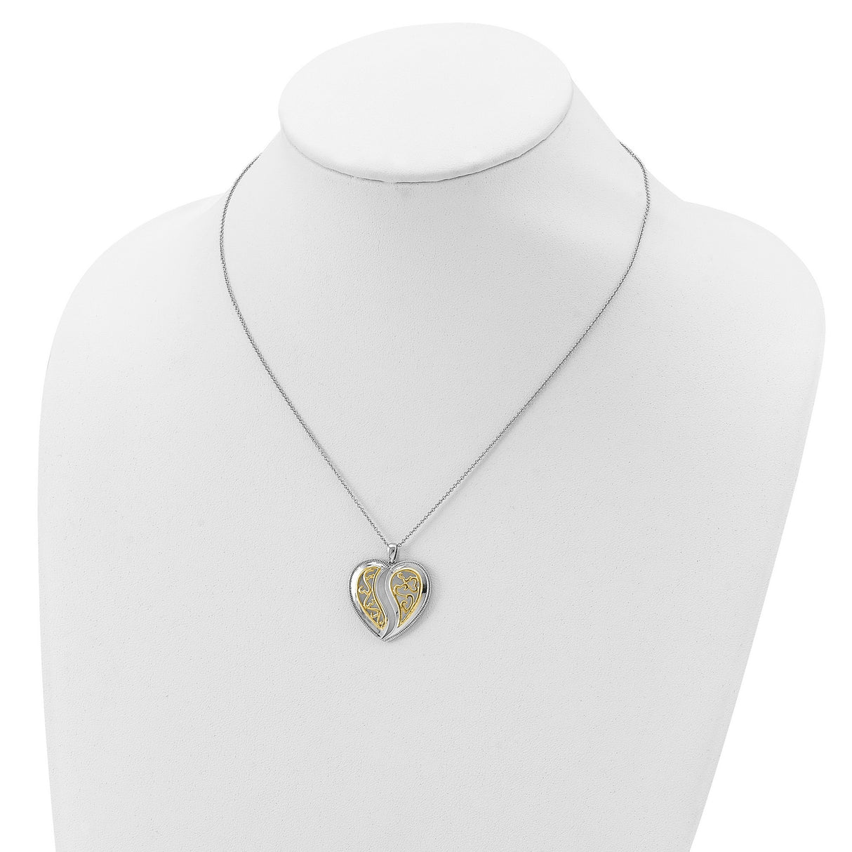 Just Perfect 18in. Necklace Charm Pendant in Real 925 Sterling Silver