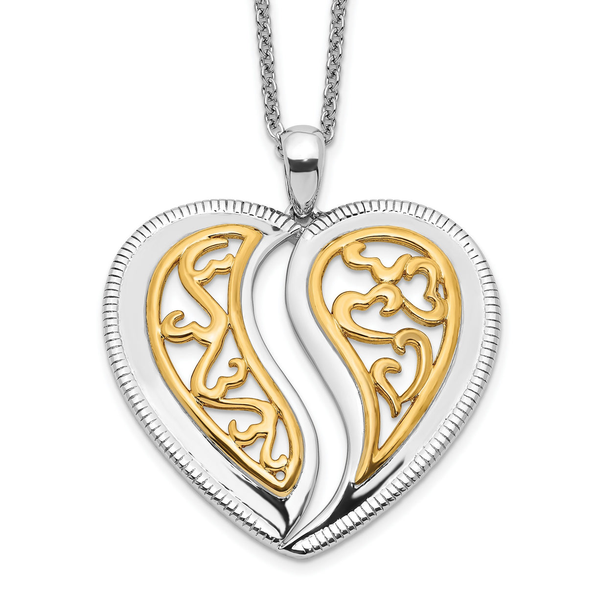 Just Perfect 18in. Necklace Charm Pendant in Real 925 Sterling Silver