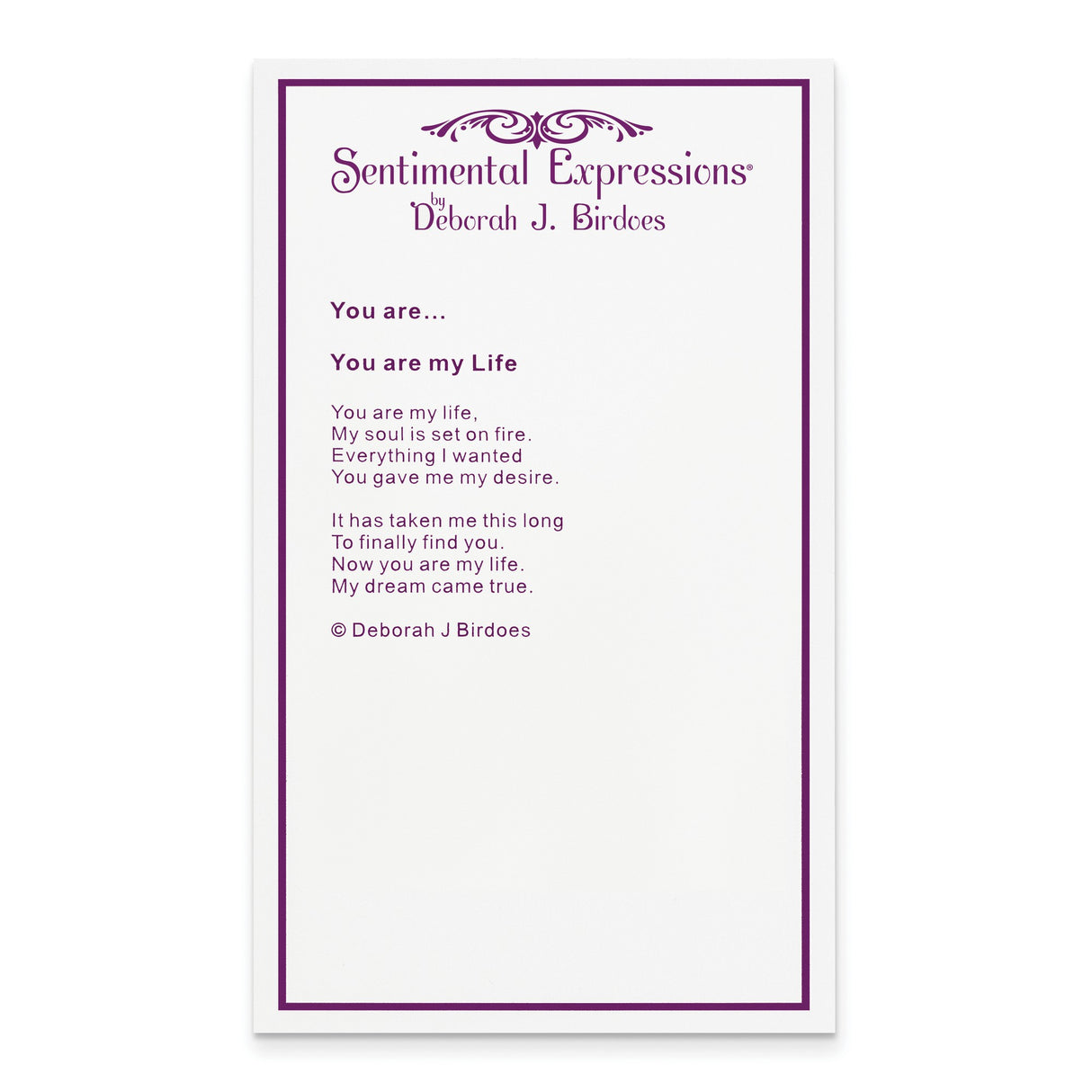 CZ Antiqued You Are My Life 18in. Necklace Charm Pendant in Real 925 Sterling Silver