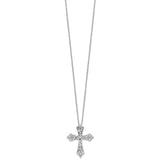 CZ I Still Believe 18in. Necklace Charm Pendant in Real 925 Sterling Silver