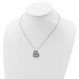 CZ Antiqued Mother Of the Bride 18in. Necklace Charm Pendant in Real 925 Sterling Silver