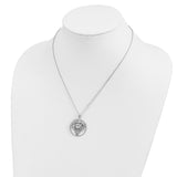 Antiqued Mother 18in. Necklace Charm Pendant in Real 925 Sterling Silver