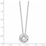 CZ Sparkle and Shine 14in. Necklace with 2in. ext Charm Pendant in Real 925 Sterling Silver