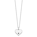 Black Paw Print On Heart Shaped Ash Holder Necklace Charm Pendant in Real 925 Sterling Silver