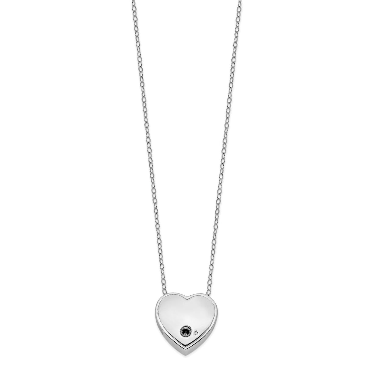 CZ Missing You Ash Holder 18 Inch Necklace Charm Pendant in Real 925 Sterling Silver