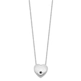 CZ Missing You Ash Holder 18 Inch Necklace Charm Pendant in Real 925 Sterling Silver