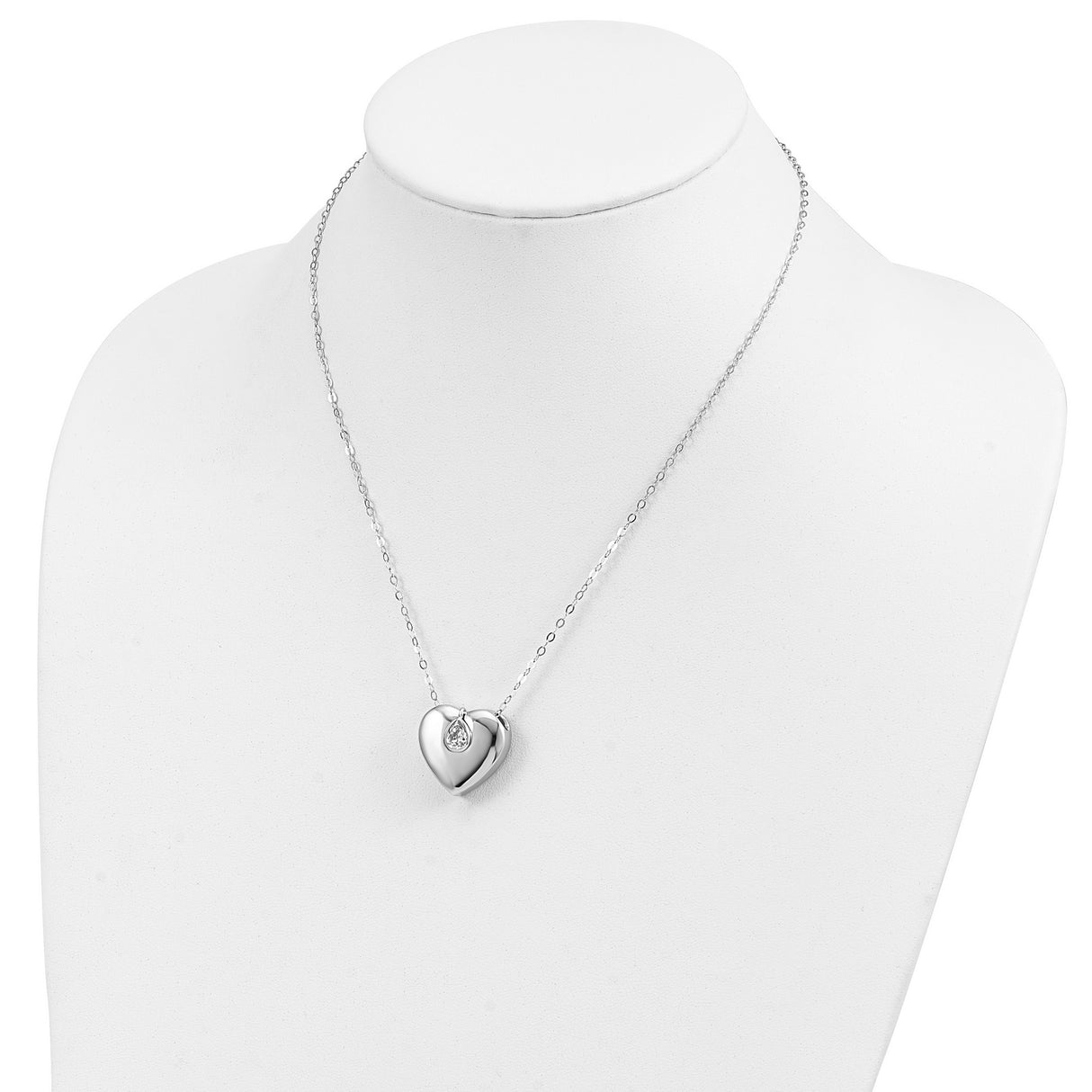 CZ Missing You Ash Holder 18 Inch Necklace Charm Pendant in Real 925 Sterling Silver
