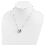 CZ Missing You Ash Holder 18 Inch Necklace Charm Pendant in Real 925 Sterling Silver