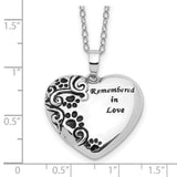 Antiqued Pet Ash Holder 18 Inch Necklace Charm Pendant in Real 925 Sterling Silver