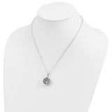 Antiqued In My Heart Ash Holder 18 Inch Necklace Charm Pendant in Real 925 Sterling Silver
