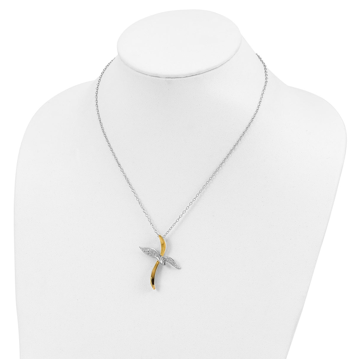 Faith In Flight 22 inch Necklace Charm Pendant in Real 925 Sterling Silver
