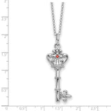 Red CZ Antiqued Key of David 18 inch Necklace Charm Pendant in Real 925 Sterling Silver