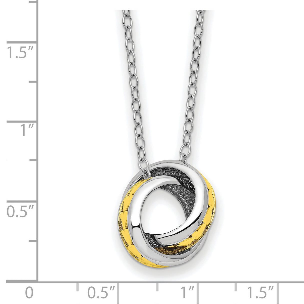 Always Together 18 inch Necklace Charm Pendant in Real 925 Sterling Silver
