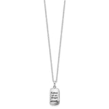 Antiqued Father of an Angel Ash Holder 18 inch Necklace Charm Pendant in Real 925 Sterling Silver