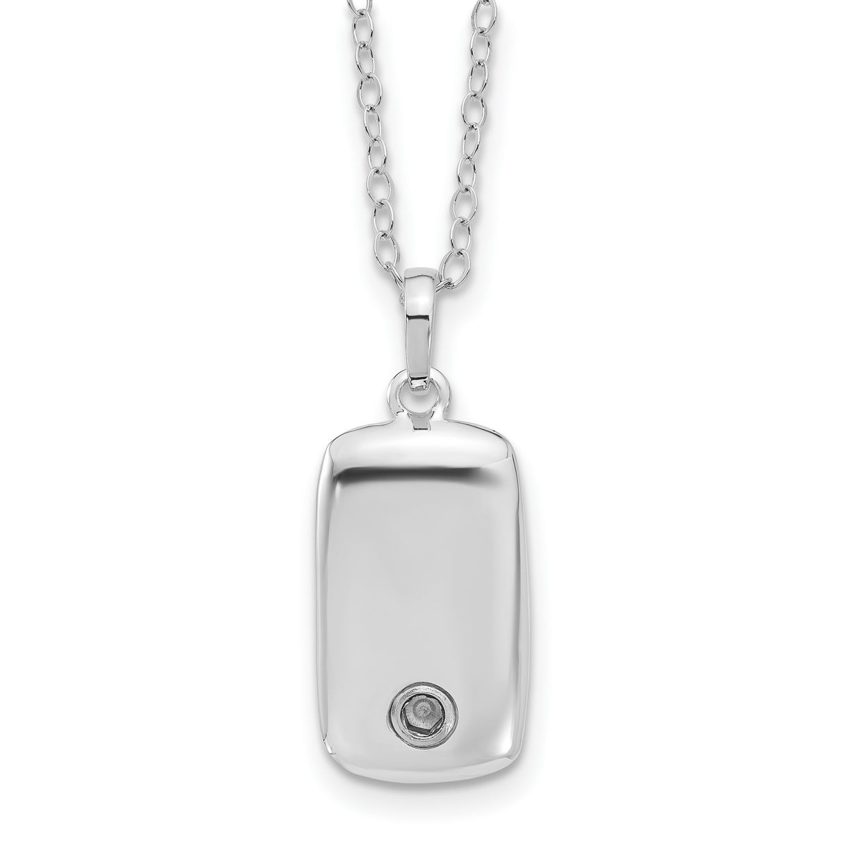 Antiqued Father of an Angel Ash Holder 18 inch Necklace Charm Pendant in Real 925 Sterling Silver