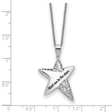 Antiqued Meet Me in the Stars 18 inch Necklace Charm Pendant in Real 925 Sterling Silver