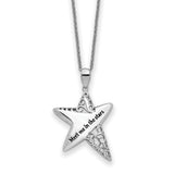 Antiqued Meet Me in the Stars 18 inch Necklace Charm Pendant in Real 925 Sterling Silver