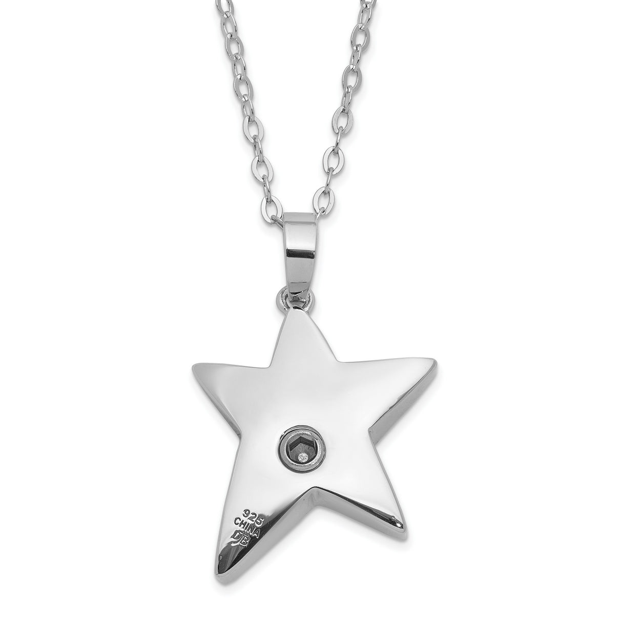 Antiqued Meet Me In The Stars 18 inch Ash Holder Necklace Charm Pendant in Real 925 Sterling Silver