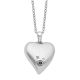 Antiqued CZ Fly With The Angels 18 inch Ash Holder Necklace Charm Pendant in Real 925 Sterling Silver