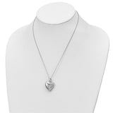 Antiqued CZ Fly With The Angels 18 inch Ash Holder Necklace Charm Pendant in Real 925 Sterling Silver