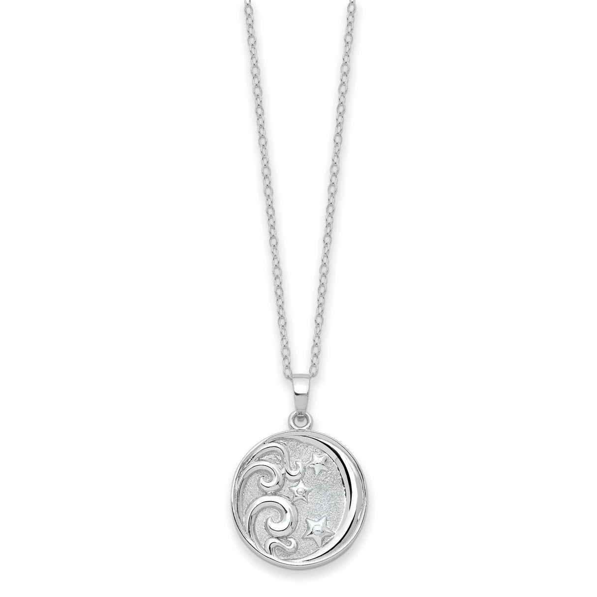 Antiqued Goodnight Ash Holder 18 inch Necklace Charm Pendant in Real 925 Sterling Silver