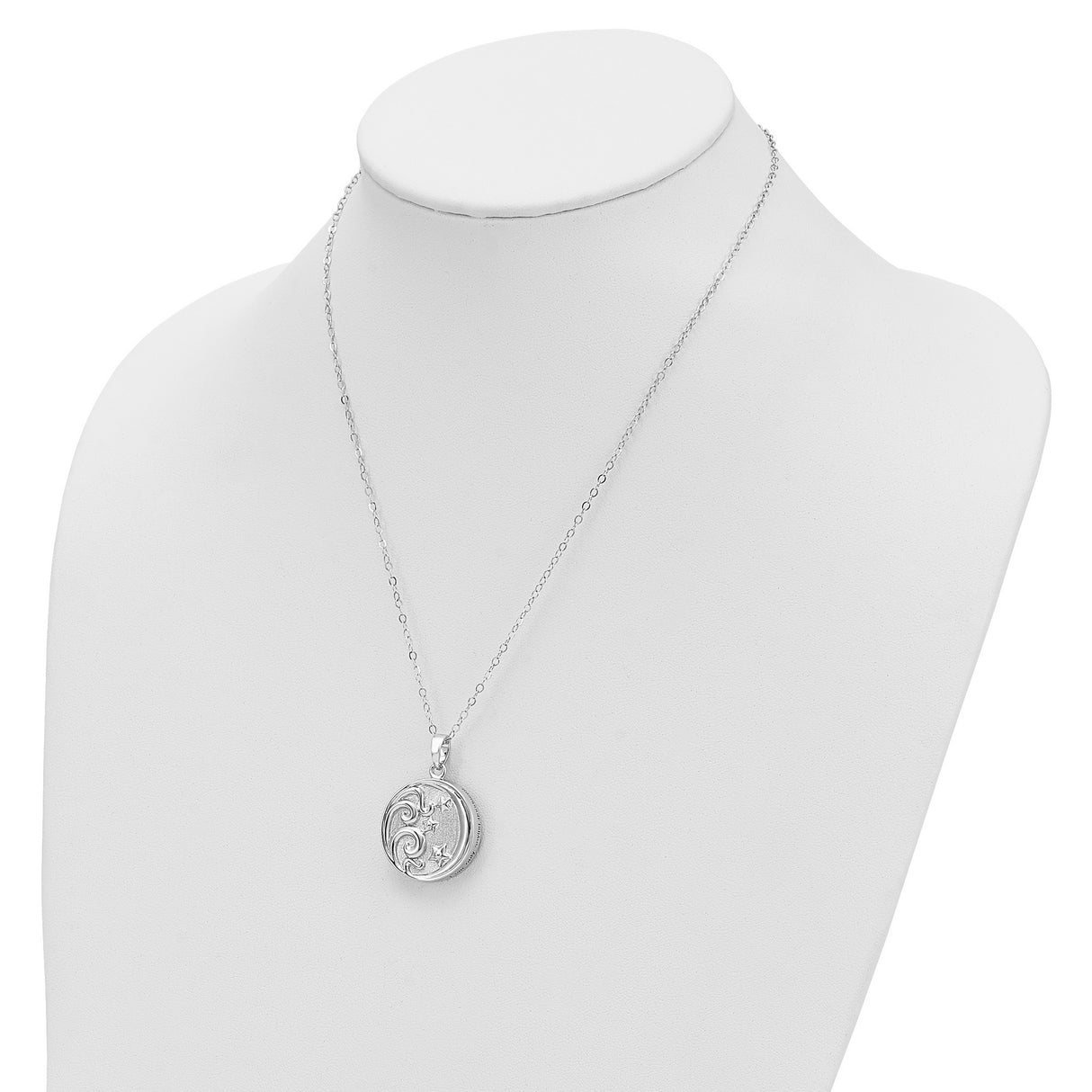 Antiqued Goodnight Ash Holder 18 inch Necklace Charm Pendant in Real 925 Sterling Silver