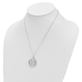 Antiqued Goodnight Ash Holder 18 inch Necklace Charm Pendant in Real 925 Sterling Silver