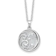 Antiqued Goodnight Ash Holder 18 inch Necklace Charm Pendant in Real 925 Sterling Silver