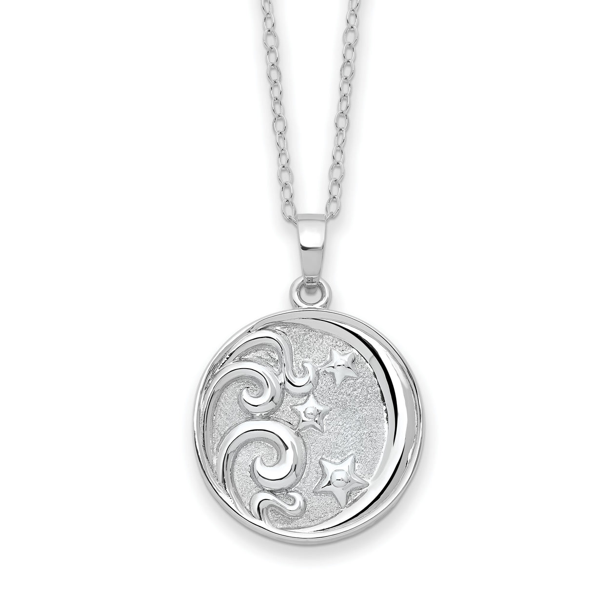Antiqued Goodnight Ash Holder 18 inch Necklace Charm Pendant in Real 925 Sterling Silver