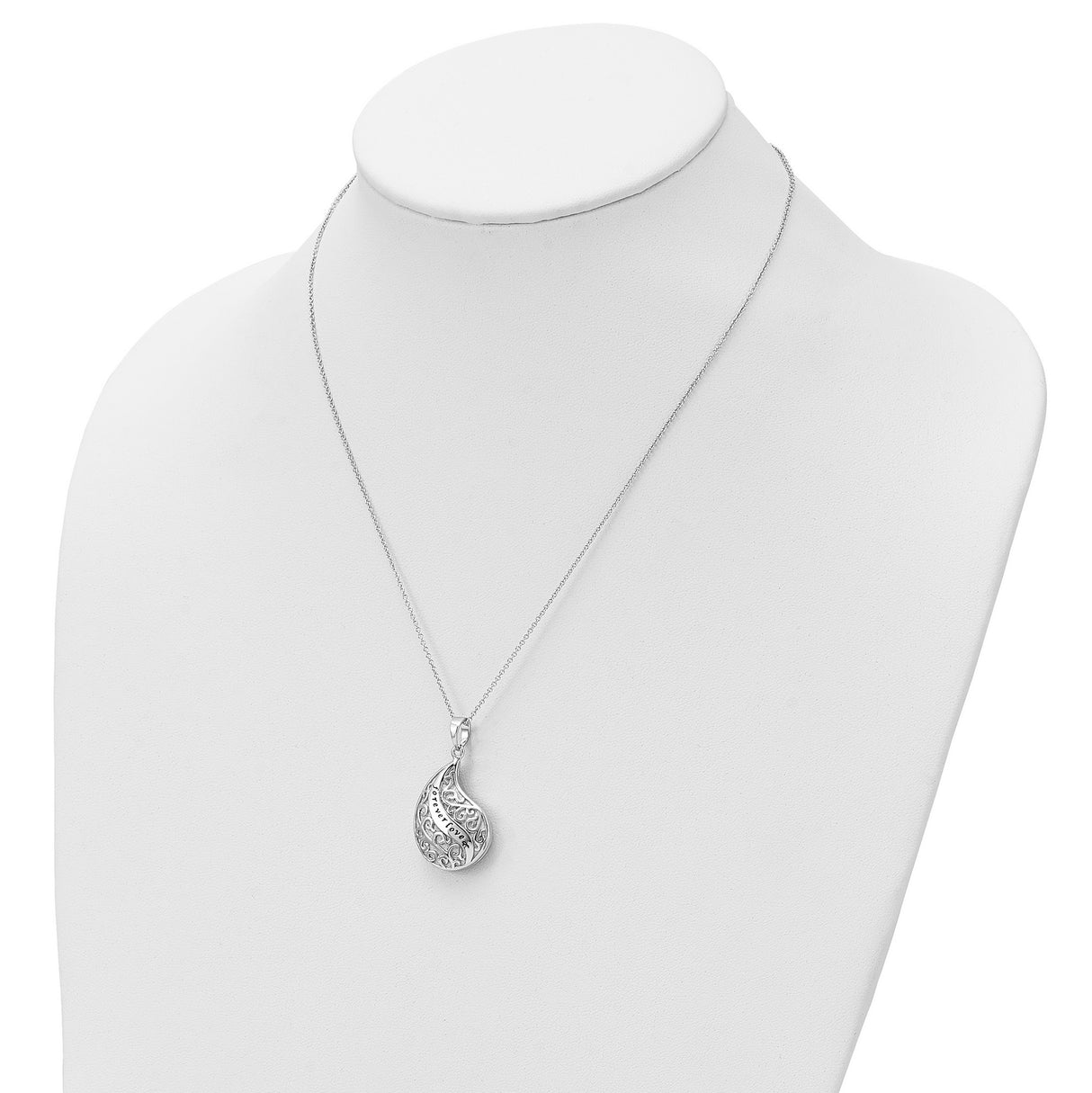 Antiqued Forever Loved Ash Holder 18 inch Necklace Charm Pendant in Real 925 Sterling Silver