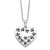 Antiqued Love Never Ends Pet Ash Holder 18 inch Necklace Charm Pendant in Real 925 Sterling Silver
