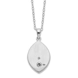 Heart in Egg Shaped Ash Holder 18 inch Necklace Charm Pendant in Real 925 Sterling Silver
