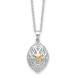 Heart in Egg Shaped Ash Holder 18 inch Necklace Charm Pendant in Real 925 Sterling Silver