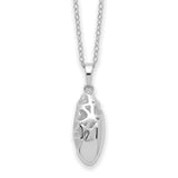 Scrolled Hearts Ash Holder 18 inch Necklace Charm Pendant in Real 925 Sterling Silver