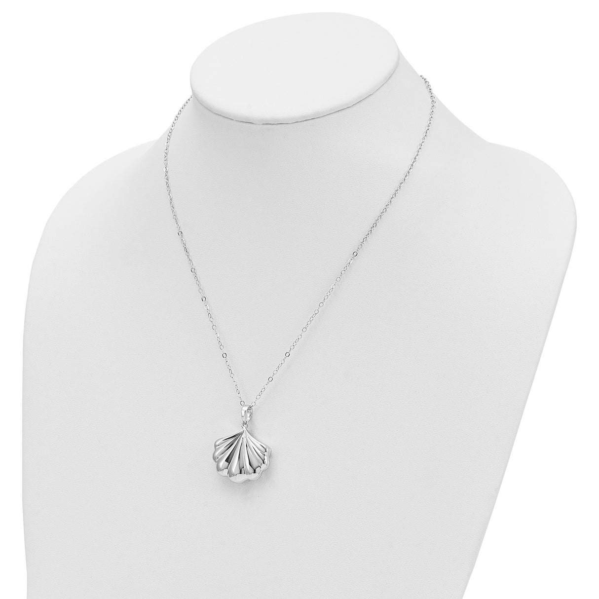 Shell Ash Holder 18 inch Necklace Charm Pendant in Real 925 Sterling Silver