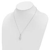 Beaded Bulb Shaped Ash Holder 18 inch Necklace Charm Pendant in Real 925 Sterling Silver