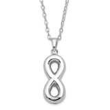 CZ Infinity Ash Holder 18 inch Necklace Charm Pendant in Real 925 Sterling Silver