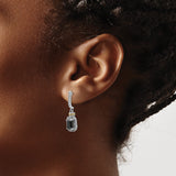 14k Two-Tone Yellow Gold Dangle Earrings with Black Onyx, Vintage Rope Design