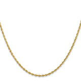 14K Yellow Gold 2 mm Rope Chain Necklace, Polished