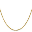 14K Yellow Gold 2.25 mm Rope Chain Necklace, Polished