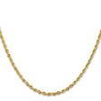14K Yellow Gold 2.75 mm Rope Chain Necklace, Polished