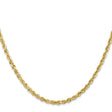 14K Yellow Gold 3 mm Rope Chain Necklace, Polished