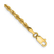 14K Yellow Gold 3 mm Rope Chain Bracelet, Polished
