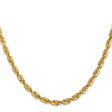 14K Yellow Gold 4.5 mm Rope Chain Bracelet, Polished