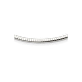 925 White Gold 3 mm Polished Chain Necklace detail view
