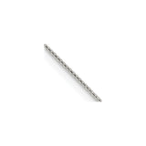 925 White Gold 1.1 mm Box Chain Necklace, Polished alternate angle