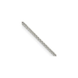 925 White Gold 1.3 mm Box Chain Necklace, Polished alternate angle