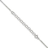 925 White Gold 1.3 mm Box Chain Necklace, Polished detail view