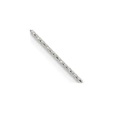 925 White Gold 1.5 mm Box Chain Necklace, Polished alternate angle