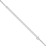 925 White Gold 1.5 mm Box Chain Necklace, Polished detail view